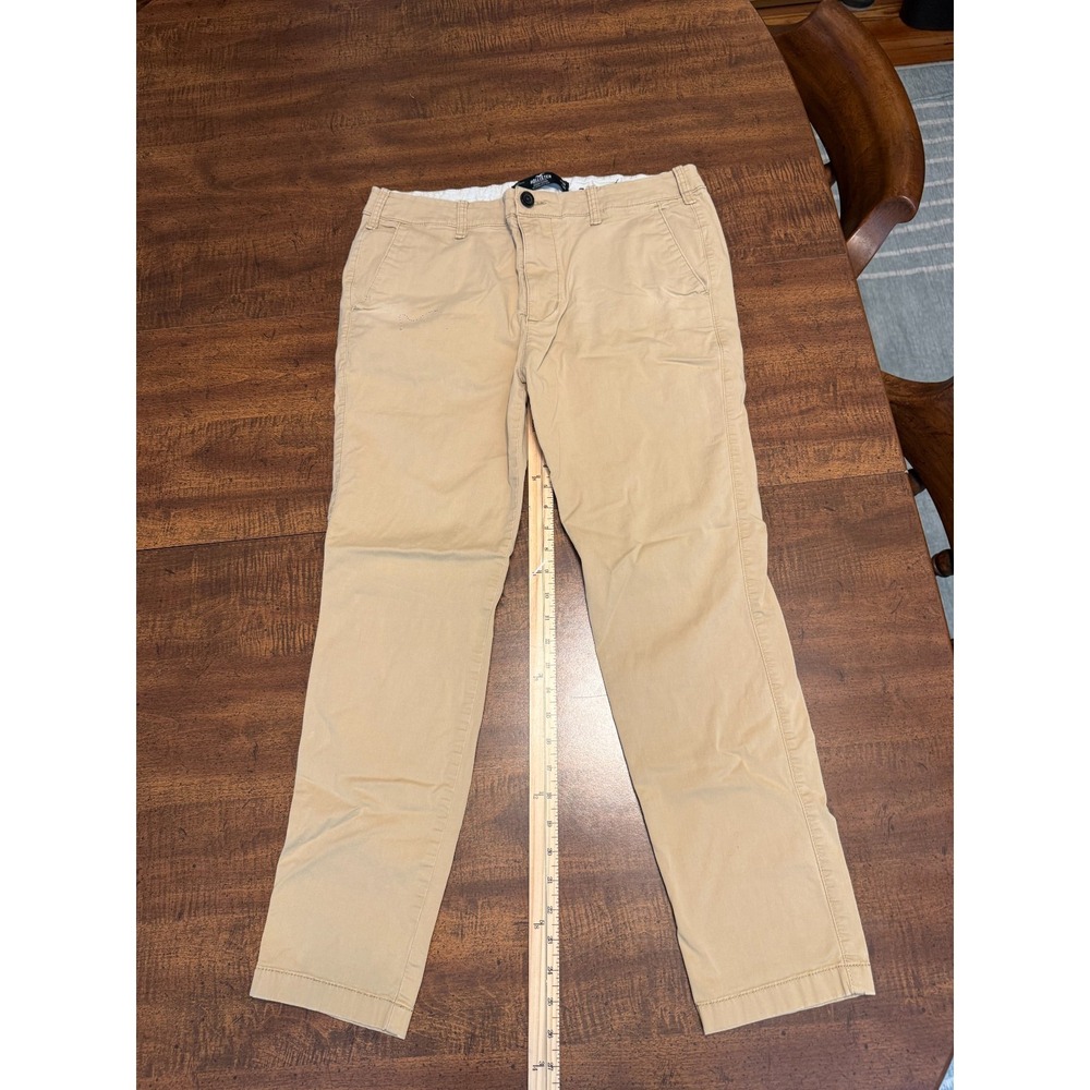 Hollister Epic Flex Skinny Chino Pants Mens 34x30 Khaki Tan Stretch